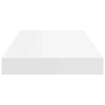 vidaXL Étagères murales flottantes 4 Pièces Blanc 50x23x3 8 cm MDF