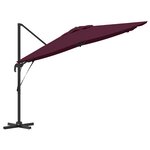 vidaXL Parasol Bordeaux Aluminium  Polyester Grand Accoudoirs ajustables