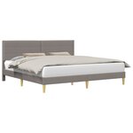 vidaXL Cadre de lit avec tête de lit Taupe 200 x 200 cm Tissu