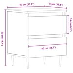 vidaXL Cabinet de chevet Bois ancien 40 x 35 x 50 cm Bois d'ingénierie