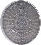 Pièce de monnaie en Argent 2 Dollars g 31.1 (1 oz) Millésime 2023 World of Cryptids BABA YAGA