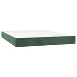 vidaXL Sommier à lattes de lit matelas et LED Vert foncé 140x200 cm