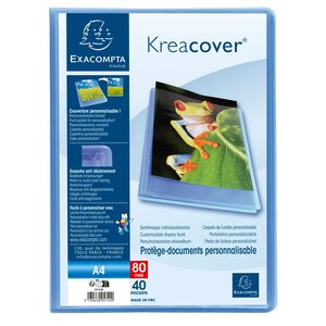 Protège-documents En Polypropylène Semi Rigide Kreacover® Chromaline 120 Vues - A4 - Bleu - Exacompta