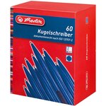 Lot de 60 stylos à bille retractable  couleur du trait: bleu herlitz