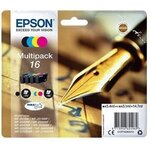 Epson cartouche 16 plume - noir et tricolore - 14.7ml