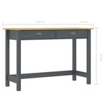 vidaXL Table console Hill Range avec 2 tiroirs Gris 110x45x74 cm Pin