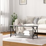 vidaXL Table basse Sonoma gris 100x45x45 cm Bois d'ingénierie et fer