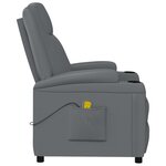 vidaXL Fauteuil de massage Anthracite Similicuir