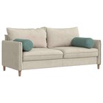 vidaXL Coussins d'accent 2 Pièces Vert Mer Ø 25 x 70 cm