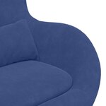 vidaXL Fauteuil œuf Bleu police 63 x 73 x 90 cm Velours