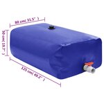 vidaXL Réservoir d'eau avec robinet pliable 500 L PVC