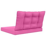 vidaXL Coussin de canapé d'extérieur 2 Pièces Rose Polyester
