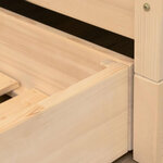 Tiroir de lit 90 x 180 avec sommier BUDDY - vert sauge