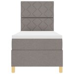 vidaXL Lit Box Spring avec Matelas Taupe 80x200 cm Tissu