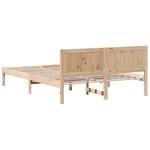 vidaXL Cadre de lit Marron 140 x 200 cm Bois de pin massif