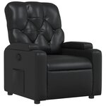 vidaXL Fauteuil inclinable Noir Similicuir