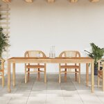 vidaXL Table à dîner de jardin 200x90x75 cm bois massif de teck