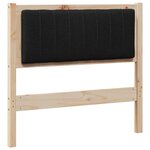 vidaXL Tête de lit capitonnée avec tête de lit Marron 90 cm Pin massif
