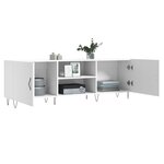 vidaXL Meuble TV blanc 150x30x50 cm bois d'ingénierie