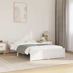 vidaXL Cadre de lit sans matelas blanc bois massif 120x190 cm