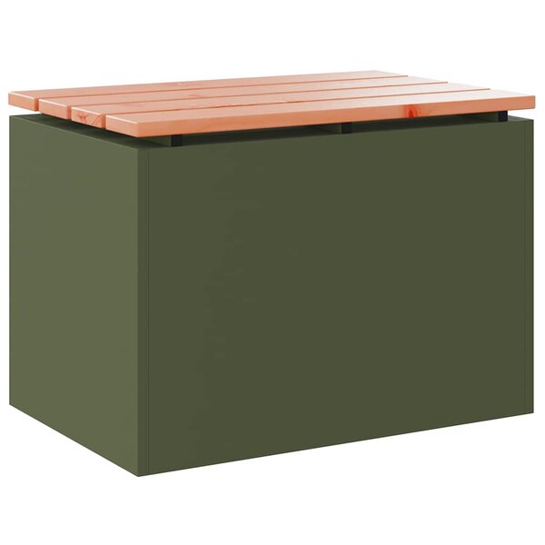 vidaXL Banc de jardin Vert olive 60 x 40 x 43 cm Acier