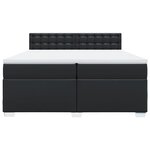 vidaXL Sommier à lattes de lit avec matelas Noir 200x200 cm Similicuir