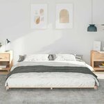 vidaXL Cadre de lit surélevé Marron 180 x 210 cm Bois massif en pin