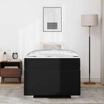 vidaXL Cadre de lit Noir 90 x 190 cm Faux cuir