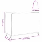vidaXL Housse pour mobilier d'extérieur Noir 130 x 80 x 70 cm 210D
