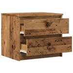 vidaXL Tables de chevet 2 Pièces vieux bois 50x40x43.5 cm bois ingénierie