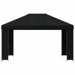 vidaXL Pavillon 4 × 3 m Noir Polyester et Acier 190 gsm