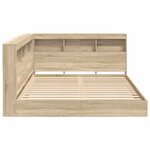 vidaXL Lit Bibliothèque Chêne sonoma 160 x 200 cm Bois d'ingénierie