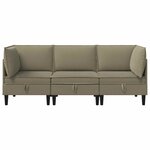 vidaXL Ensemble de meubles pour le salon 3 pc Kaki Tissu