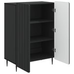 vidaXL Buffet Noir 66 x 34 5 x 92 cm Bois d'ingénierie