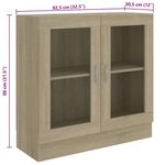 vidaXL Armoire à vitrine Chêne sonoma 82 5x30 5x80cm Bois d'ingénierie