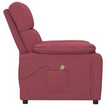 vidaXL Fauteuil de massage Rouge bordeaux Tissu