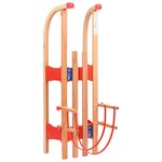 vidaXL Traîneau pliable avec dossier 119 cm Bois