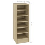 vidaXL Armoire à chaussures Chêne Sonoma 31 5x35x90 cm Bois ingénierie