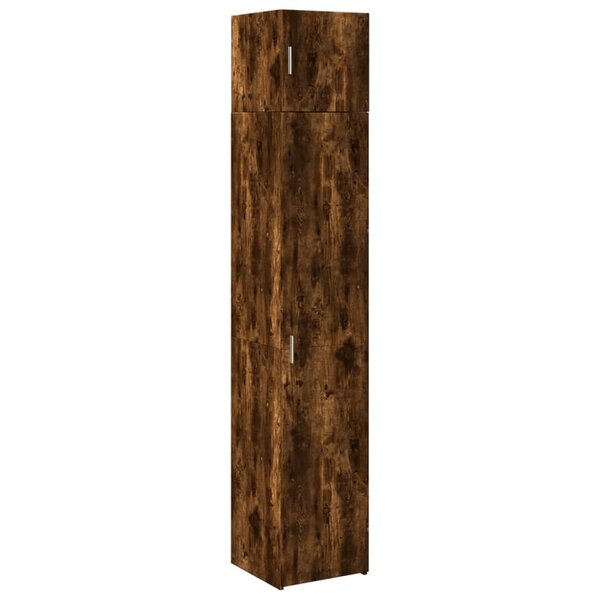 vidaXL Armoire de rangement mince chêne fumé 40x42 5x225 cm