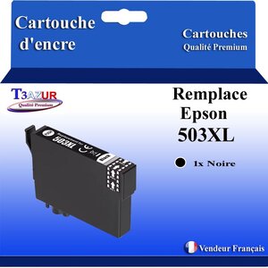 T3AZUR - Cartouche compatible avec Epson Expression Home XP-5200  XP-5205  WF-2960DWF  WF-2965DWF  503XL  503 XL (série Piment ) - Noire