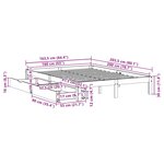 vidaXL Cadre de lit avec tiroirs sans matelas blanc 160x200 cm