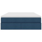 vidaXL Lit avec rangement et matelas Bleu 140 x 190 cm Polyester