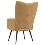 vidaXL Chaise de relaxation Marron Velours