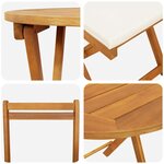 vidaXL Ensemble de salle à manger pour jardin 3 Pièces Huile Naturelle