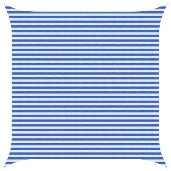 vidaXL Voile d'ombre Bleu et Blanc 4 5 x 4 5 m HDPE