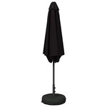 vidaXL Parasol de jardin 300 x 300 cm Polyester Rectangulaire Noir