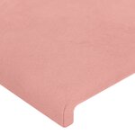 vidaXL Tête de lit avec oreilles Rose 183x16x78/88 cm Velours