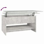 vidaXL Table basse Gris béton 80x50x40 cm Bois d'ingénierie