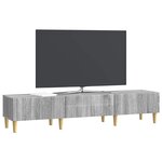 vidaXL Meuble TV Sonoma gris 147 x 34 5 x 30 cm Bois d'ingénierie