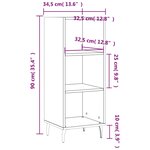 vidaXL Buffet sonoma gris 34 5x32 5x90 cm bois d'ingénierie